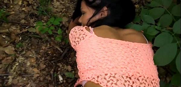  Beautiful eurobabe fucked in the woods